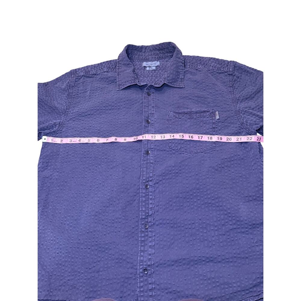 Urban Outfitters Mens XL Purple Textured Short Sleeve Button Down Shirt - Picture 6 of 6